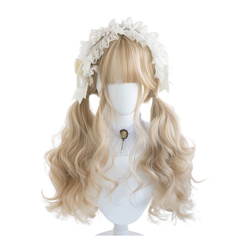 假发女长卷发日系lolita大波浪cos洛丽软妹jk长发金色头套