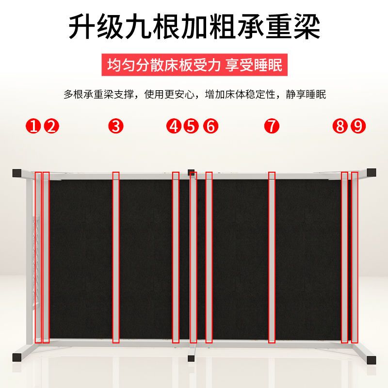 折叠床木板床单人床双人床铁床出租屋午休可简易儿童成人家用床铺