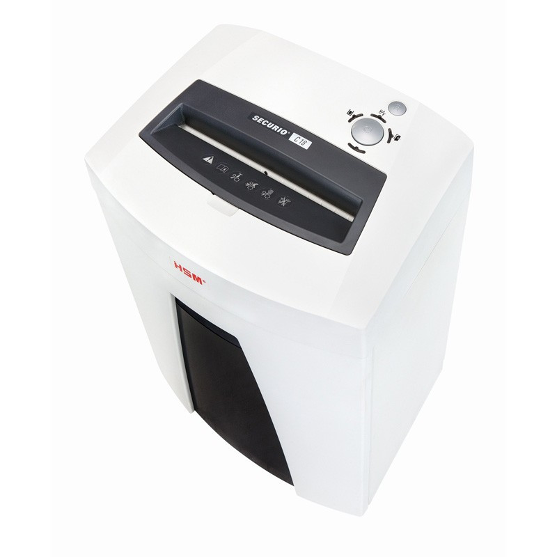 赫斯密(HSM)SECURIO C18小型家用/商用办公碎纸机5级保密单次9张25L可碎光盘 25L 1.9*15mm