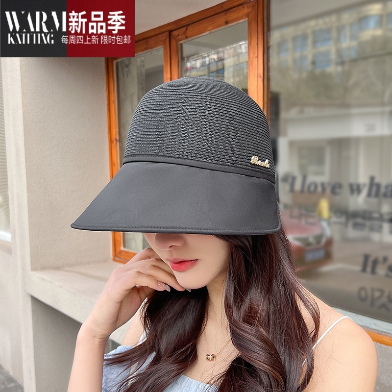 SHANCHAO帽子女款夏季鸭舌帽夏遮阳帽2023新款时尚洋气太阳帽凉帽草帽