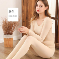 浪莎女士秋衣秋裤冬季套装修身显瘦保暖内衣中老年妈妈内搭打底衫 L建议105-130斤 肤色L88650
