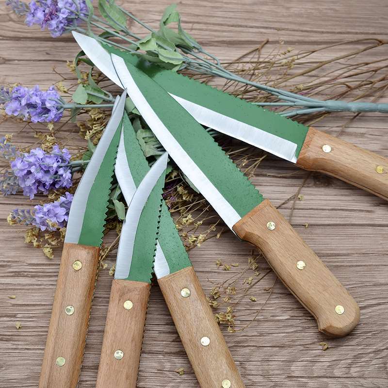 绿105|锋钢锯条屠宰刀 高速钢锯条剔骨刀杀猪杀牛刀开膛刀放血刀水果