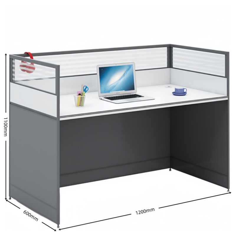 攸形屏风办公桌1200*600*1100mm张高清大图