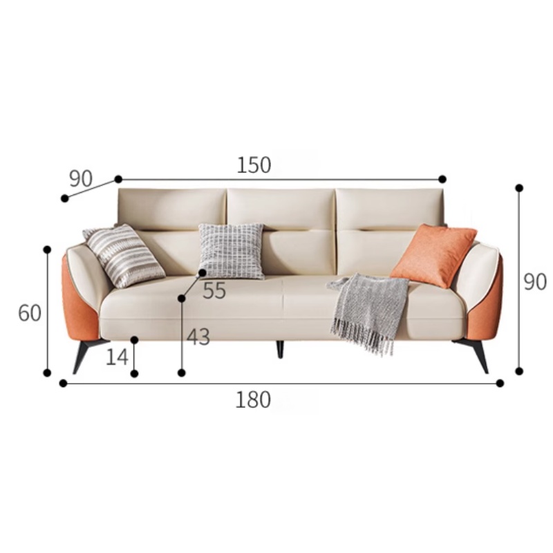 智叶舟沙发三人位1800*900*900mm张高清大图