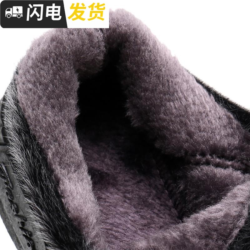 冬季老北京布鞋女棉鞋防女士加厚加绒保暖二棉鞋防滑妈妈鞋短靴启如休闲鞋休闲鞋