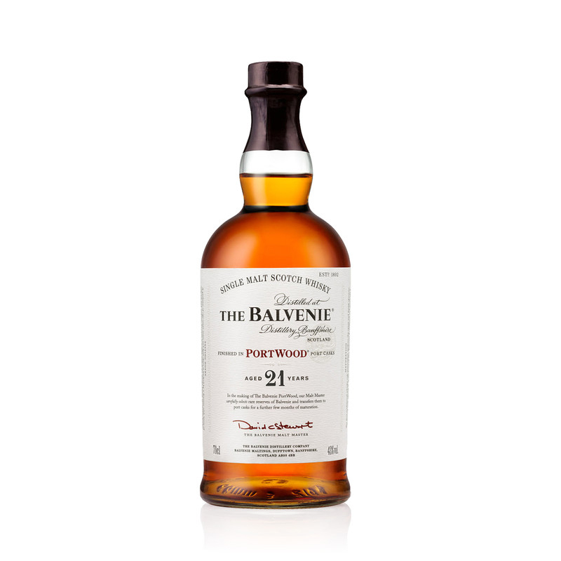 百富(Balvenie)单一麦芽威士忌 原装进口洋酒 百富21年波特桶 700ml*1