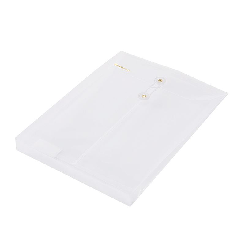 齐心 ZA0011 办公透明档案袋 A4 绳扣式 白 10个装高清大图