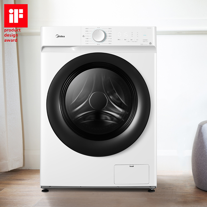 美的(Midea)MG100V11D 滚筒洗衣机变频 10公斤全自动家用大容量 巴氏除菌羊毛羽绒童锁 一级能效 白色