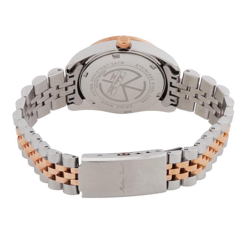 天梭女士mathy彩虹不锈钢白色表盘手表石英商务休闲时尚百搭运动防水