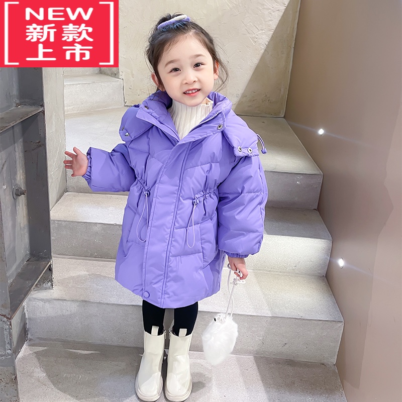 可莉允女童棉服2022冬季儿童棉衣小童羽绒棉袄加厚女宝宝加绒外套秋冬装
