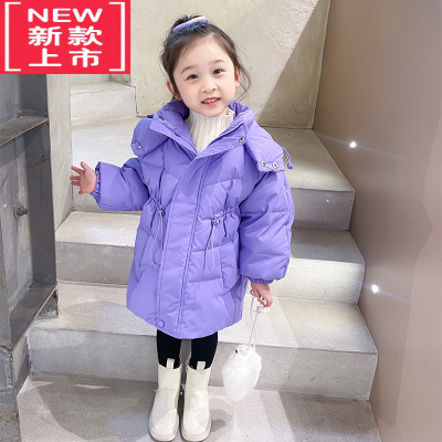 可莉允女童棉服2022冬季儿童棉衣小童羽绒棉袄加厚女宝宝加绒外套秋冬装