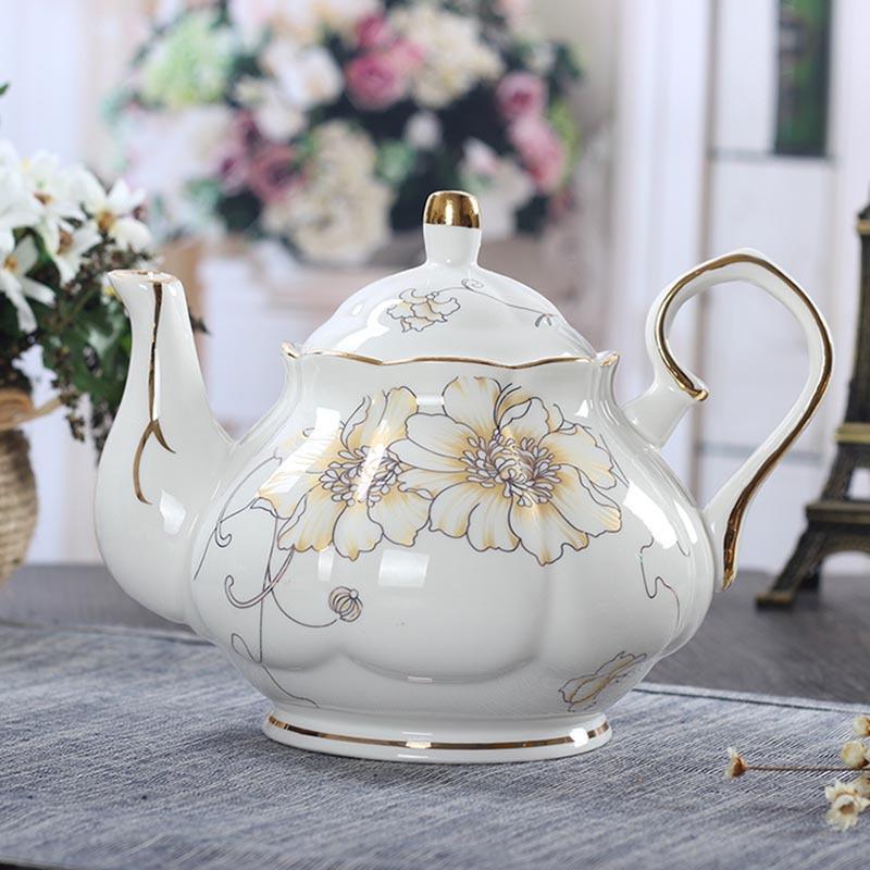 陶瓷水壶咖啡壶茶具欧式泡茶壶冷水壶酒店家用大容量花茶壶