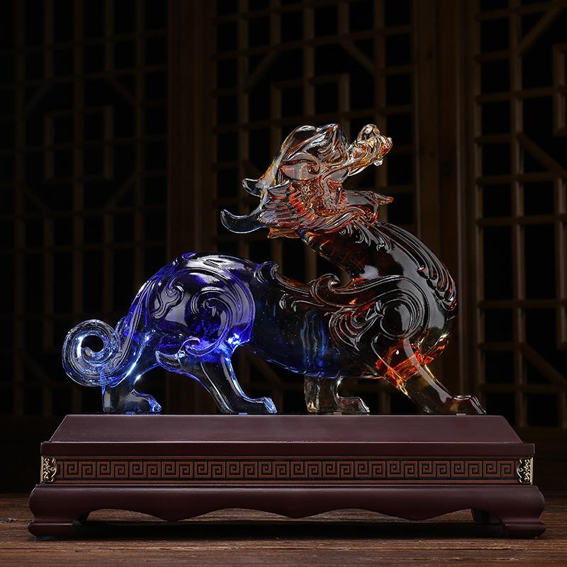 美帮汇琉璃玉貔貅摆件客厅家居酒柜房间装饰品貔恘高清大图