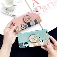 适用蓝光猫爪iphonex手机壳6s/i7可爱少女款气囊支架8plus保套