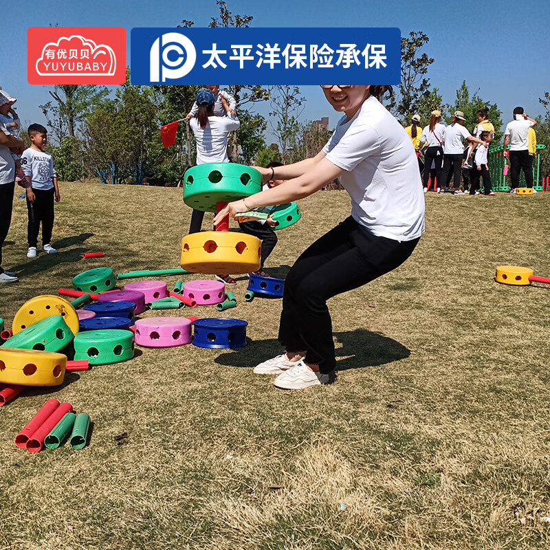 有优贝贝幼儿园巧匠工坊玩具拼插装大型积木儿童户外感统训练器材秋千高清大图
