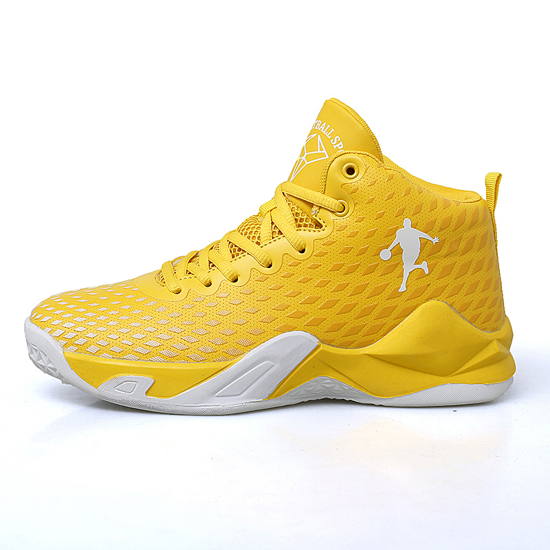 邦塞斯儿童透气篮球鞋男童高帮战靴实战防滑耐磨小鸳鸯鞋球鞋