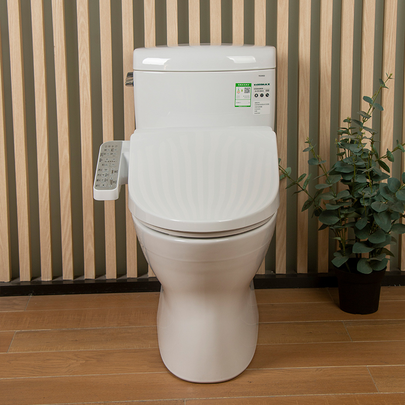 TOTO家用冲落式小户型智能马桶全包抗菌座圈电动直冲坐便器CW830+960(02)