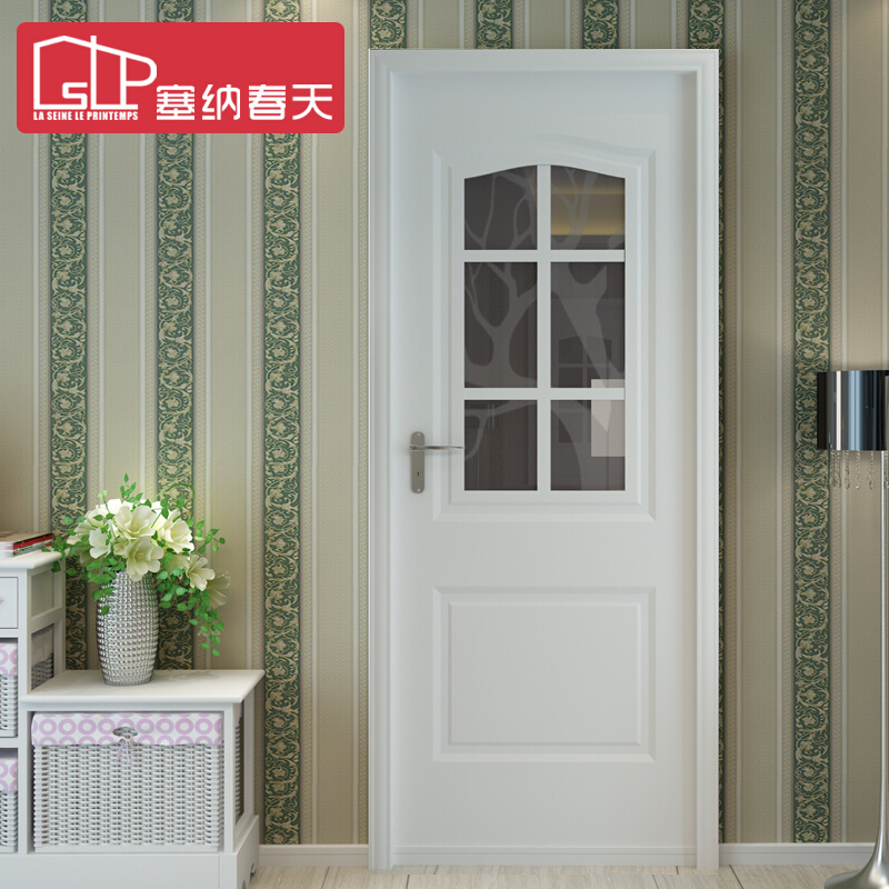 塞纳春天木门室内套装门实木复合烤漆房门玻璃门厨房卫生间门型号118