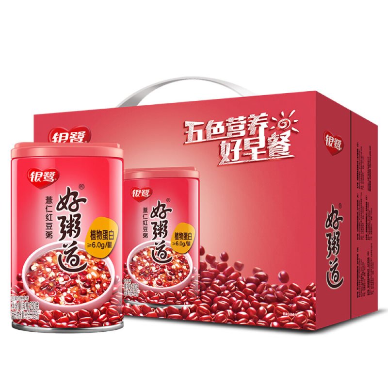 晋唐 银鹭 好粥道 薏仁红豆粥 280g*12罐 整箱装