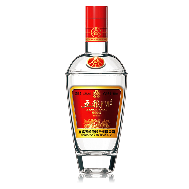 五粮液股份有限公司（WULIANGYE）国产浓香型白酒52度五粮PTVIP精品级整箱500ml*6