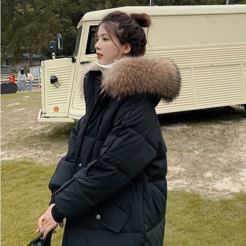 2025年新款冬季羽绒棉服女中长款棉衣宽松棉袄韩版大码面包服外套高清大图