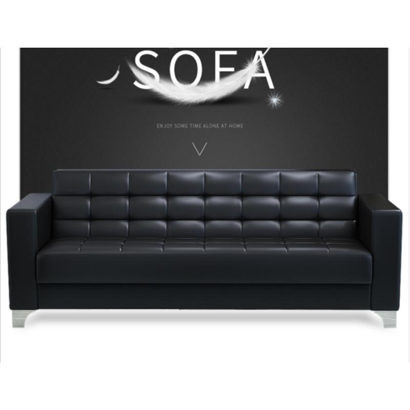 三能 办公沙发休闲会客接待三人位单人位西皮钢架沙发现代简约沙发 三人位沙发