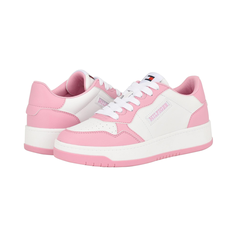 TOMMY HILFIGER美式休闲百搭拼接拼色运动板鞋女鞋舒适圆头镂空 L高清大图