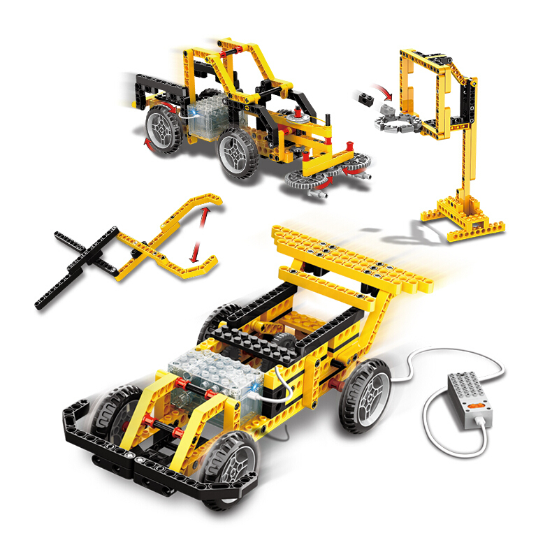 万格电动马达工程机械组积木拼装兼容乐高系列 幼儿园科教育科技组装