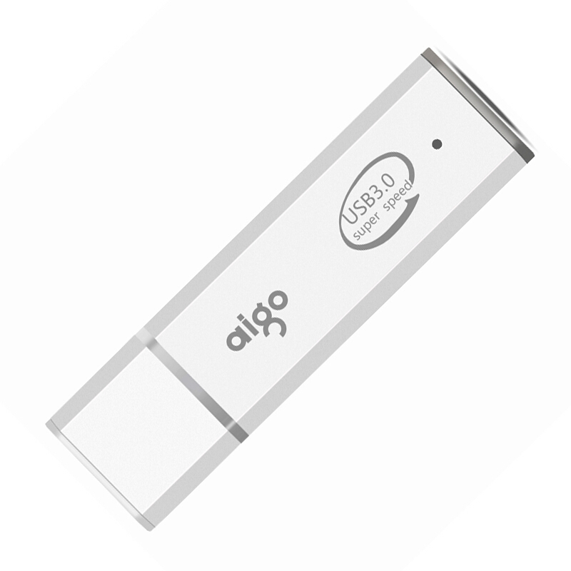 爱国者（aigo）U320优盘 64GB 银色USB3.0 小巧便携闪充金属亮银U盘