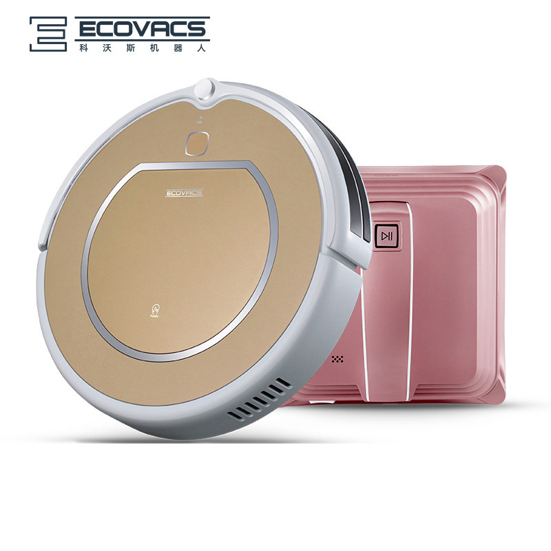 科沃斯(Ecovacs)扫地擦窗套餐 魔镜s(升级款)+W830(玫瑰金)智能扫地擦地