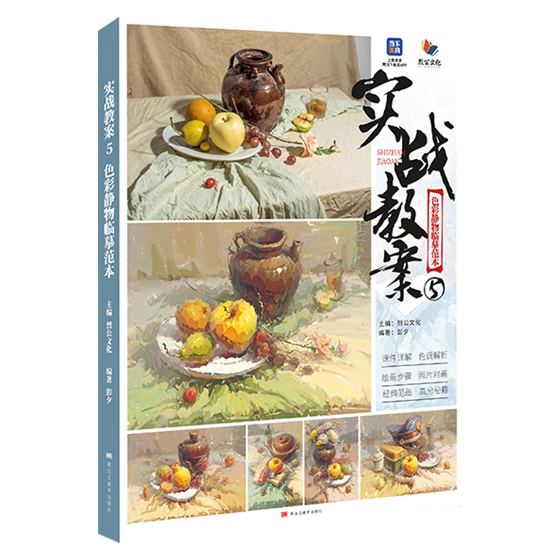 [正版]实战教案5色彩静物临摹范本 2024烈公文化彭夕高清大图