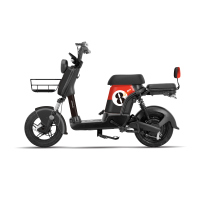 爱玛电动车48V20Ah时尚成人轻便锂电自行车电动车AM350活力橘/黑/亚黑