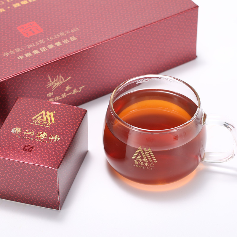 中茶 百年木仓 湖南安化黑茶 渠江薄片 礼盒装262.5g