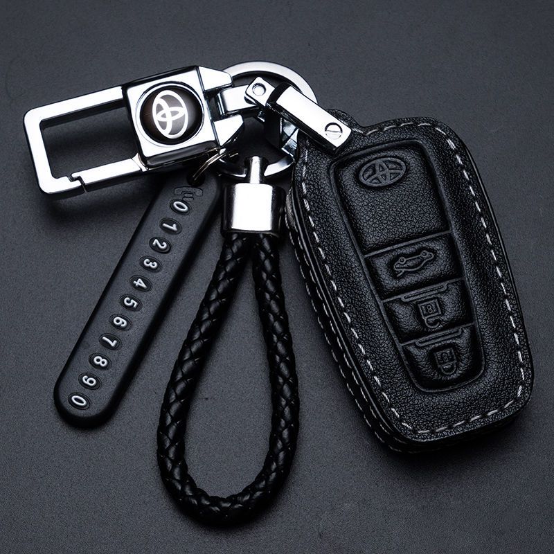 丰田雷凌钥匙包卡罗拉rav4新凯美瑞皇冠汉兰达汽车锐志钥匙套c款红线