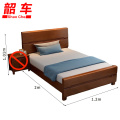 韶车床单人床2*1*1.01m海棠色张 实木床2*1.2*1.01m海棠色 张