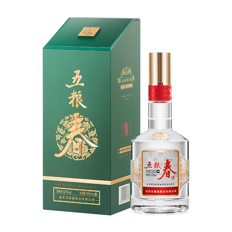 五粮液(wuliangye) 五粮春二代(菁萃)浓香型白酒 优级白酒 52度 550ml