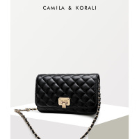 CAMILA&KORALI旗舰店小ck女包包新款网红2021春夏精品菱格包斜挎包链条包流行百搭潮