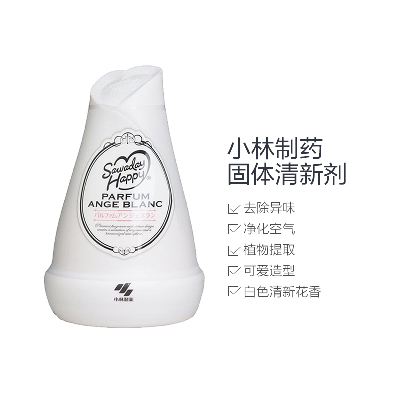 小林制药(KOBAYASHI) Sawaday Happy衣柜室内卫生间车内空气清新剂150g 白色清新花香0.15kg