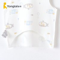 童泰新款夏季婴儿衣服0-2月新生儿背心初生婴儿纯棉肩扣背心2件装