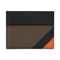 FENDI 芬迪 男女同款拼色牛皮卡夹卡包7M0164AB00墨绿色黑色TU
