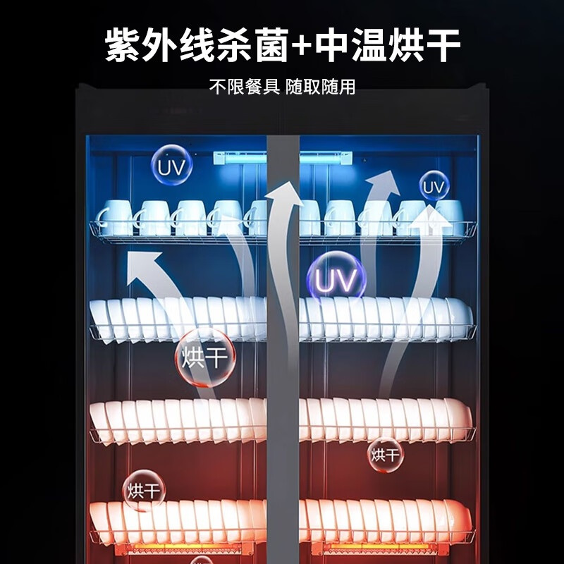 容声消毒柜商用大容量餐饮立式双开门饭店酒店餐厅消毒碗柜 一星级 450L 双门商用大容量700-RD305高清大图