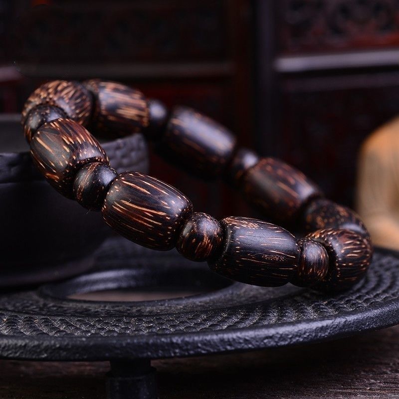 龙木文玩天然软丝海南金星沉香手串保真正宗老料沉水男款佛珠海南金星