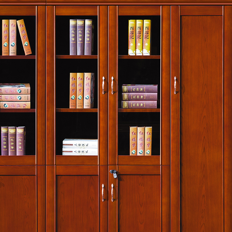 臻远 ZY051438 木质文件柜展示柜油漆贴木皮资料柜书柜 组合柜高清大图