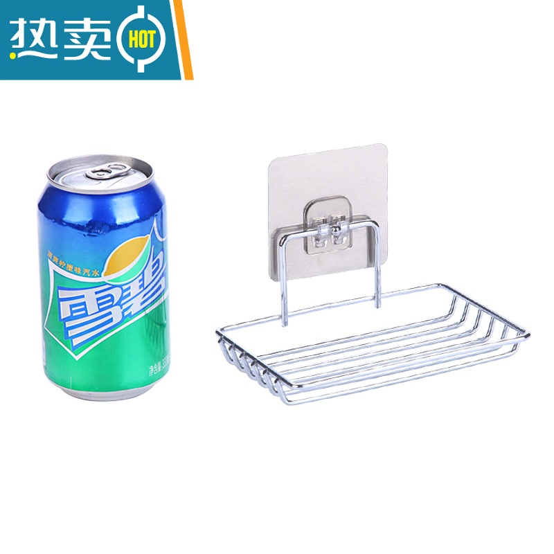 敬平浴室卫生间创意壁挂免打孔沥水肥皂置物架吸壁式洗衣皂香皂盒皂托 双层无钩款高清大图