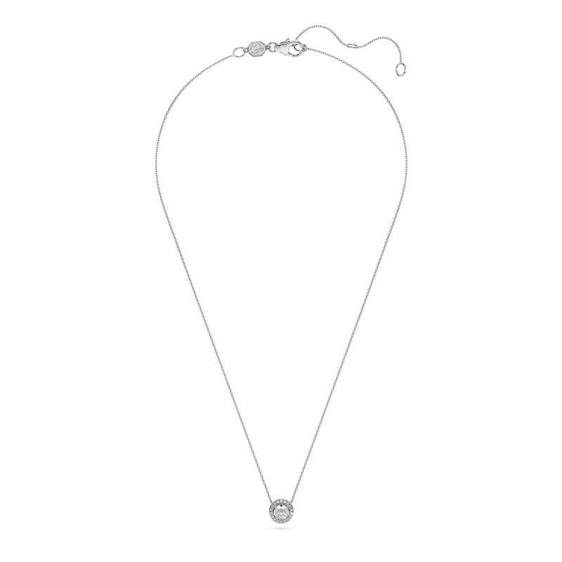 Swarovski永恒光环单石吊坠 Eternity系列闪亮钻石点缀精致优雅 白金项链
