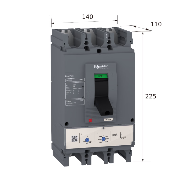 施耐德交流塑壳断路器,型号CVS400F3P380V,单位个高清大图