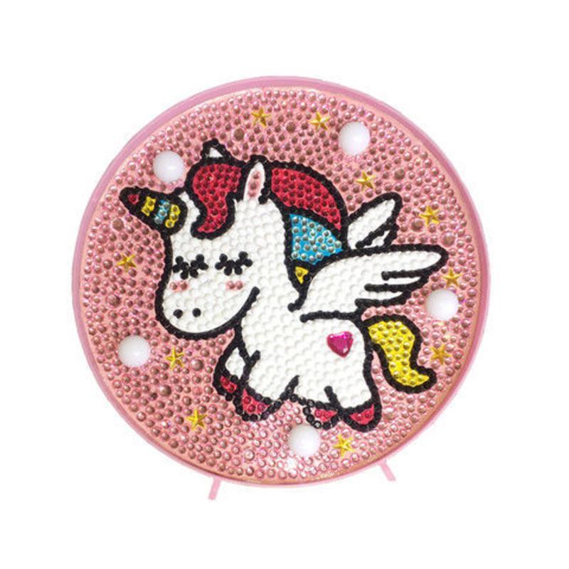 儿童小夜灯满钻钻石画十二生肖益智小幅贴画卡通圆形手工diy制作小