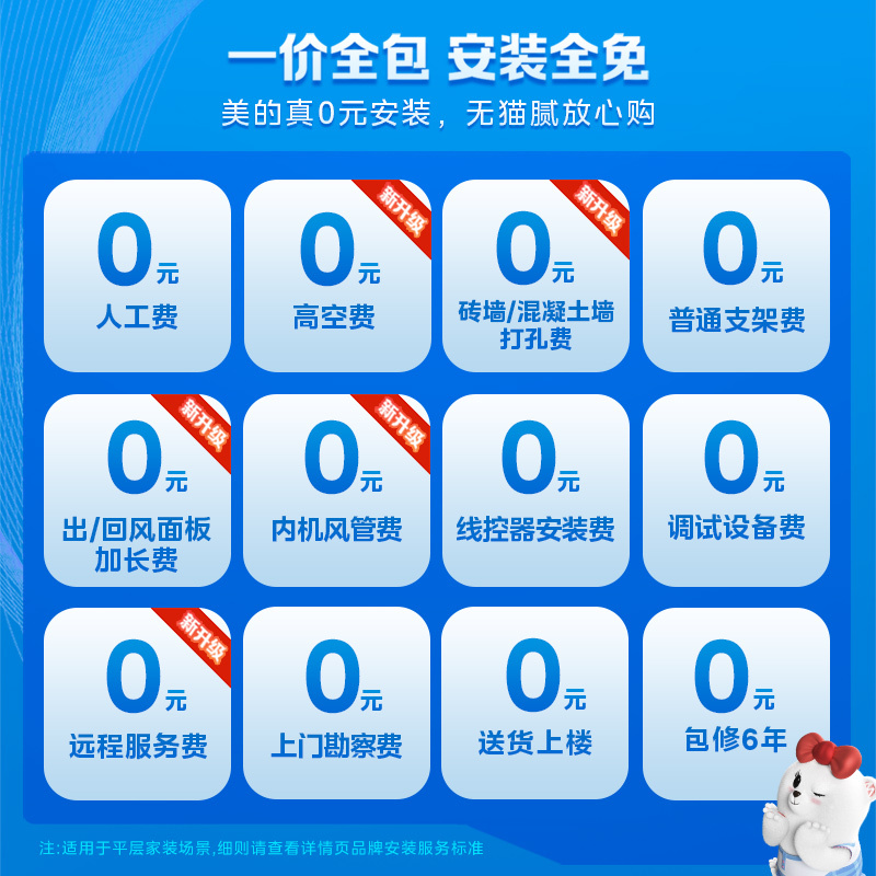 美的(Midea)智能家电1.5匹直流变频风管机一拖一家用中央空调颐享三代KFR-35T2W/BDN1-iX(3)Ⅲ