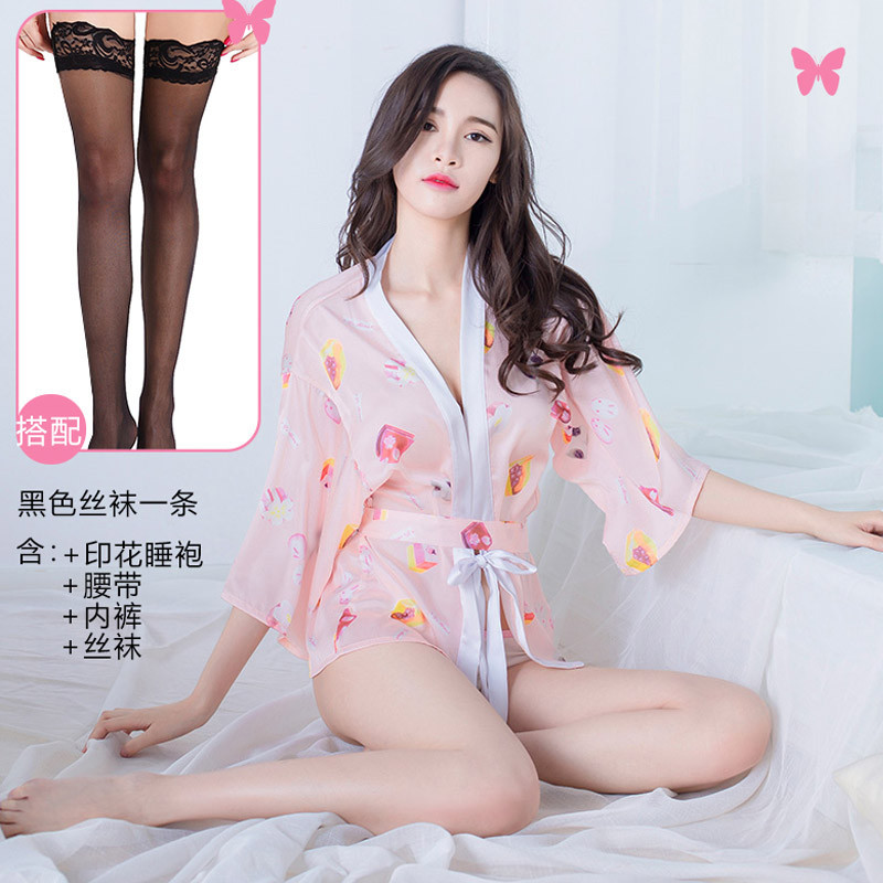 性感情趣内衣制服情趣套装sm骚和服透视装三点式夫妻小胸