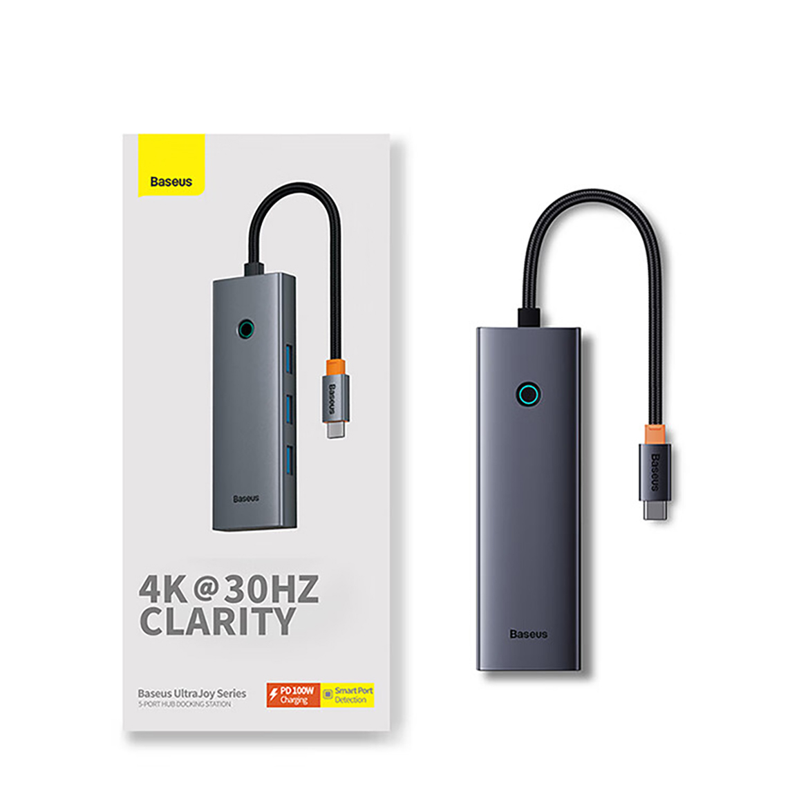 倍思拓展坞Type-C扩展坞充电器 分线集线转换器4K投屏USB3.0/PD100W充电通用雷电4苹果华为电脑